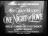 One Night of Love (1934)